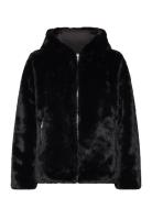 Lauren Ralph Lauren Reversible Quilted & Faux-Fur Coat Svart