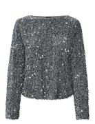 Vero Moda Vmbella Ls Boatneck Top Jrs Silver