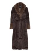 Ella&il Caroline Fake Fur Jacket Brun