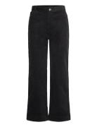 Monki Regular Waist Straight Leg Corduroy Trousers Svart