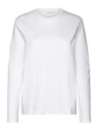 Mango Long Sleeve Cotton T-Shirt Vit