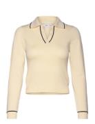 Mango Polo-Neck Knitted Sweater Beige