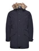 Polo Ralph Lauren Faux-Fur-Trim Down Hooded Coat Marinblå