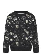 Lindex Sweater Space Aop Glow In The Svart