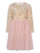 Lindex Dress L S Sequins Velvet Top A Rosa