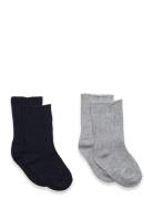 Mango 2 Pack Ribbed Socks Grå