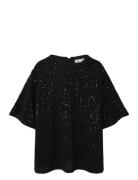 Name It Nkfrunic Sequin Ss Top Svart