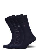 Tommy Hilfiger Th Men Sock 4P Tin Giftbox Tommy Stripe Marinblå