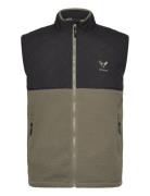 Fat Moose Carter Fleece Mix Vest Khaki Green