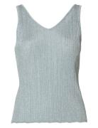 Selected Femme Slfdagni Sl Knit Rib Top Silver