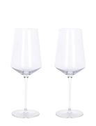 Aida Ultima Mouthblown Crystal Glass White 460 Ml. 2 Pcs. Giftbox Nude