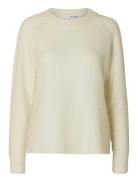 Selected Femme Slflulu Ls Knit O-Neck Noos Kräm