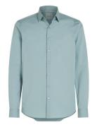 Calvin Klein Poplin Stretch Slim Shirt Blå