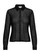 My Essential Wardrobe Violamw Lace Shirt Svart