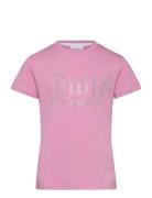 Juicy Couture Diamante Fitted Tee Rosa