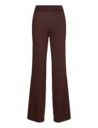 Davida Cashmere Fine Knit Wide Pants Brun