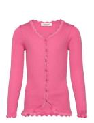 Rosemunde Kids Rkbeatha Ls Cardigan W/ Lace Rosa