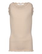 Rosemunde Kids Beatha Silk Top W/ Lace Beige