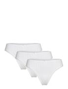 Lindex Brief Thong Pointelle 3 P Vit