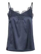 Rosemunde Rwjade Silk Regular Strap Lace Top Marinblå