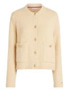 Tommy Hilfiger Textured Gold Button Lady Jacket Kräm