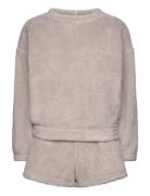 Hunkemöller Pj Short Ls Fluffy Fleece Beige