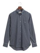 GANT Reg Classic Poplin Tartan Shirt Marinblå