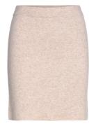 Davida Cashmere Fine Knit Rib Wrap Midi Dress Beige