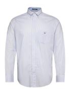 GANT Reg Poplin Stripe O.shield Shirt Blå