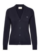 GANT Classic Cotton Cardigan Marinblå