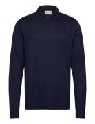 GANT Tencel Wool Ls Polo Marinblå