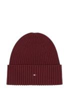 Tommy Hilfiger The Flag Twisted Yarn Beanie Burgundy