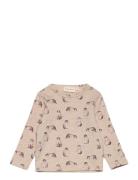 Minymo T-Shirt Ls Aop Sweat Beige