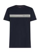 Tommy Hilfiger Central Chest Stripe Tee Marinblå