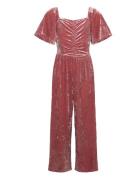 Lindex Jumpsuit Crushed Velvet Rosa