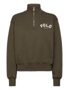 Polo Ralph Lauren Logo Fleece Quarter-Zip Khaki Green