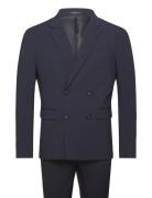 Lindbergh Plain Db Mens Suit - Normal Lenght Marinblå