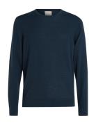 Calvin Klein Superior Wool Crew Neck Sweater Marinblå