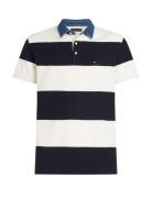 Tommy Hilfiger Rugby Stripe Relaxed Polo Marinblå