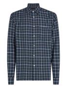 Tommy Hilfiger Brushed Linen Gingham Rf Shirt Marinblå