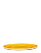 Serax Serving Plate Yellow Stripes Red Feast Gul