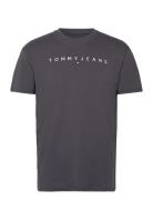 Tommy Jeans Tjm Reg Linear Logo Tee Ext Svart