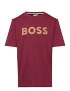 BOSS Short Sleeves Tee-Shirt Burgundy