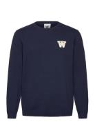 Double A By Wood Wood Wwtay Aa Cs Cotton Jumper Marinblå