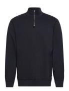 Lindbergh Jersey Half Zip Sweat Svart