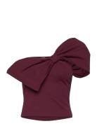 Monki Bow Tube Top Burgundy