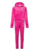 Juicy Couture Diamante Hood & Slim Jogger Set Rosa