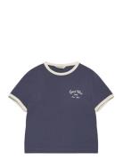 GANT Script Logo Slim Top Marinblå