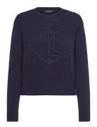 Lauren Ralph Lauren Combed Cotton-Ls Sweater Marinblå