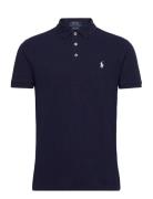 Polo Ralph Lauren Custom Slim Fit Stretch Mesh Polo Shirt Marinblå